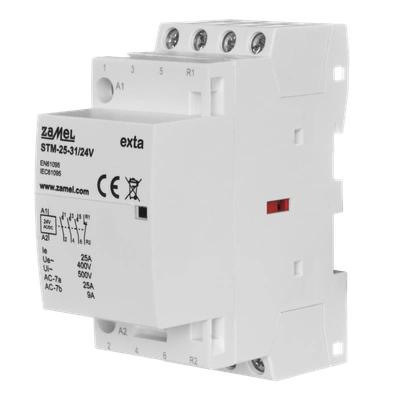 STYCZNIK MODUŁOWY INSTALACYJNY 25A, 3xNO+1xNC, 24V AC/DC,  TYP: STM-25-31/24V