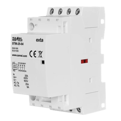 STYCZNIK MODUŁOWY INSTALACYJNY 25A, 4xNC, 230V AC,  TYP: STM-25-04