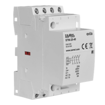 STYCZNIK MODUŁOWY INSTALACYJNY 25A, 4xNO, 230V AC,  TYP: STM-25-40