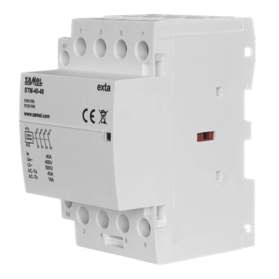 STYCZNIK MODUŁOWY INSTALACYJNY 40A, 4xNO, 230V AC,  TYP: STM-40-40