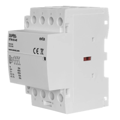 STYCZNIK MODUŁOWY INSTALACYJNY 63A, 4xNO, 230V AC,  TYP: STM-63-40