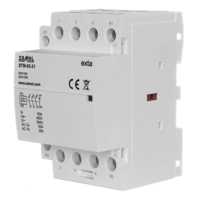 STYCZNIK MODUŁOWY INSTALACYJNY 63A, 3xNO+1xNC, 230V AC,  TYP: STM-63-31