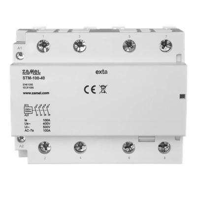 STYCZNIK MODUŁOWY INSTALACYJNY 100A, 4xNO, 230V AC,  TYP: STM-100-40