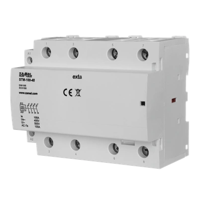 STYCZNIK MODUŁOWY INSTALACYJNY 100A, 4xNO, 230V AC,  TYP: STM-100-40