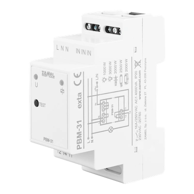 PRZEKAŹNIK BISTABILNY (IMPULSOWY) PRZEŁĄCZANY W ZERZE, 230V AC  TYP: PBM-31