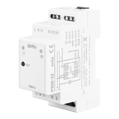PRZEKAŹNIK BISTABILNY (IMPULSOWY) PRZEŁĄCZANY W ZERZE, STEROWANIE CENTRALNE SET/RESET, 230V AC TYP: PBM-32