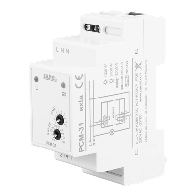 PRZEKAŹNIK CZASOWY PRZEŁĄCZANY W ZERZE, OPÓŹNIONE ZAŁĄCZENIE 230V AC TYP: PCM-31