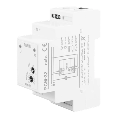 PRZEKAŹNIK CZASOWY PRZEŁĄCZANY W ZERZE, OPÓŹNIONE WYŁĄCZENIE 230V AC TYP: PCM-32