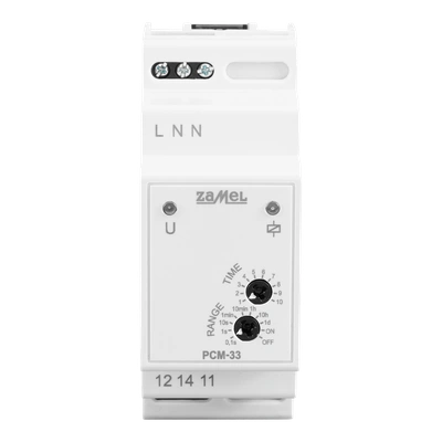 PRZEKAŹNIK CZASOWY PRZEŁĄCZANY W ZERZE PRACA NAPRZEMIENNA 230V AC TYP: PCM-33