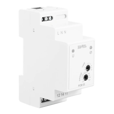 PRZEKAŹNIK CZASOWY PRZEŁĄCZANY W ZERZE PRACA NAPRZEMIENNA 230V AC TYP: PCM-33