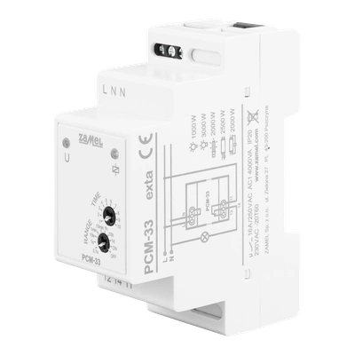 PRZEKAŹNIK CZASOWY PRZEŁĄCZANY W ZERZE PRACA NAPRZEMIENNA 230V AC TYP: PCM-33