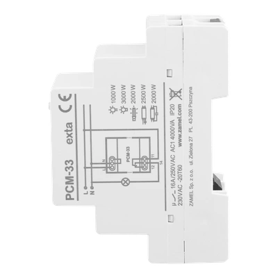 PRZEKAŹNIK CZASOWY PRZEŁĄCZANY W ZERZE PRACA NAPRZEMIENNA 230V AC TYP: PCM-33