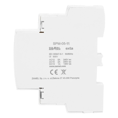 STYK POMOCNICZY DO STYCZNIKÓW SERII ZAMEL EXTA STM, 5A, 1NO+1NC  TYP: SPM-05-11