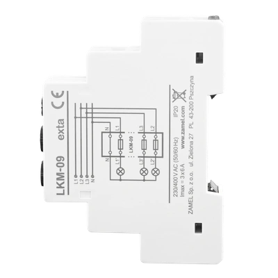 WSKAŹNIK ZASILANIA ZABEZPIECZONY BEZPIECZNIKAMI   TYP: LKM-09-40