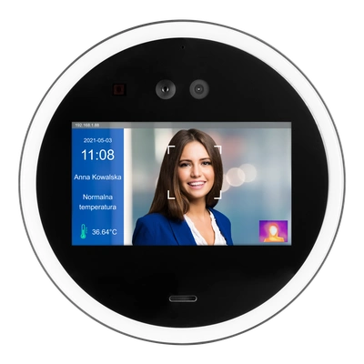 SYSTEM KONTROLI DOSTĘPU Z ROZPOZNAWANIEM  TWARZY I POMIAREM TEMPERATURY TYP: SRT-02