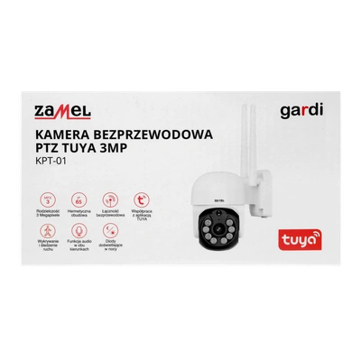 Kamera bezprzewodowa PTZ TUYA 3MP   TYP: KPT-01