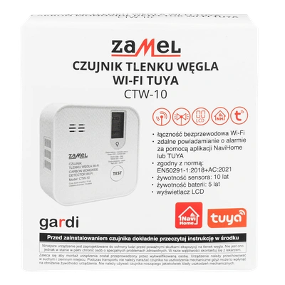 CZUJNIK TLENKU WĘGLA WI-FI TUYA  TYP: CTW-10