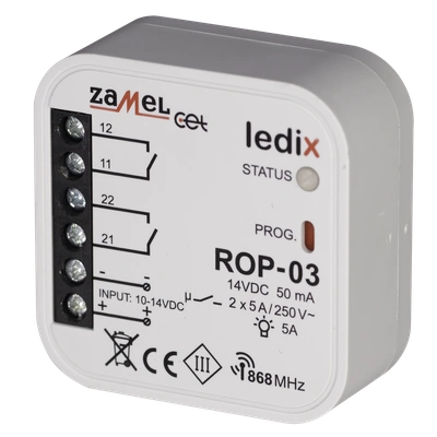 Radiowy odbiornik dopuszkowy 2-kanałowy  TYP: ROP-03
