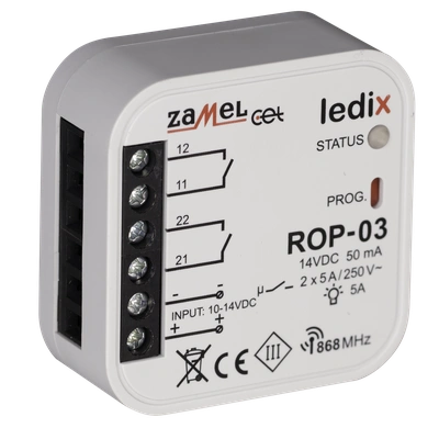 Radiowy odbiornik dopuszkowy 2-kanałowy  TYP: ROP-03