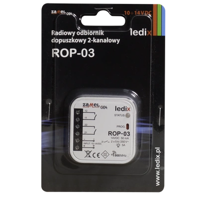 Radiowy odbiornik dopuszkowy 2-kanałowy  TYP: ROP-03