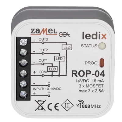 Radiowy odbiornik dopuszkowy 3-kanałowy  TYP: ROP-04