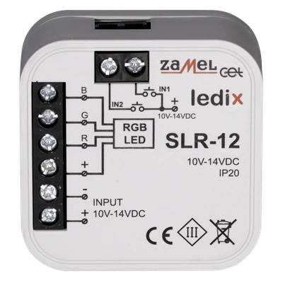 Sterownik RGB przewodowy  TYP: SLR-12