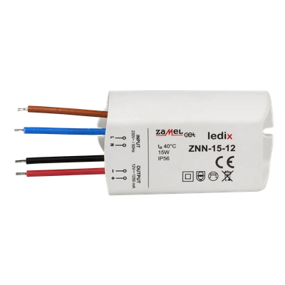 Zasilacz LED natynkowy 12V DC 15W  TYP: ZNN-15-12