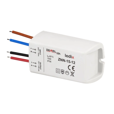Zasilacz LED natynkowy 12V DC 15W  TYP: ZNN-15-12