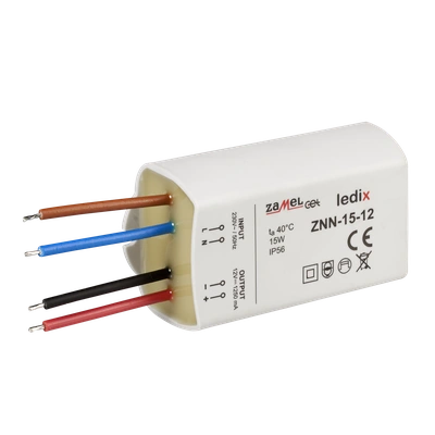 Zasilacz LED natynkowy 12V DC 15W  TYP: ZNN-15-12
