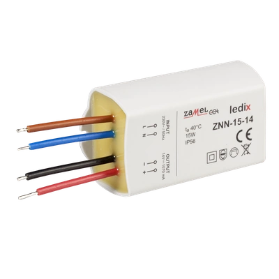 Zasilacz LED natynkowy 14V DC 15W  TYP: ZNN-15-14