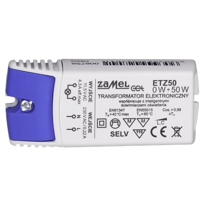 Transformator elektroniczny 230/11,5V 0-50W  TYP: ETZ50