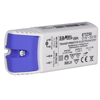 Transformator elektroniczny 230/11,5V 0-50W  TYP: ETZ50