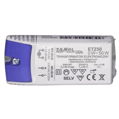 Transformator elektroniczny 230/11,5V 0-50W  TYP: ETZ50