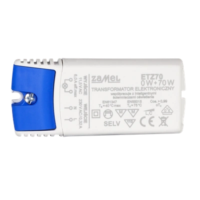 Transformator elektroniczny 230/11,5V 0-70W  TYP: ETZ70