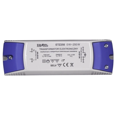 Transformator elektroniczny 230/11,5V 0-250W  TYP: ETZ250