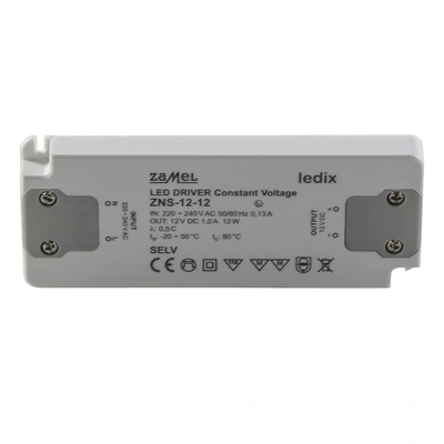 Zasilacz LED slim 12V DC 12W   TYP: ZNS-12-12