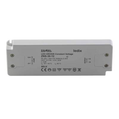 Zasilacz LED slim 12V DC 30W   TYP: ZNS-30-12