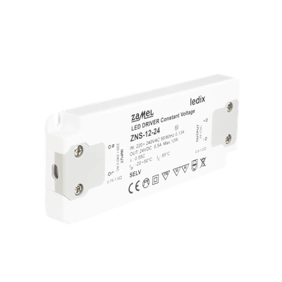 ZASILACZ LED SLIM 24V DC 12W   TYP: ZNS-12-24