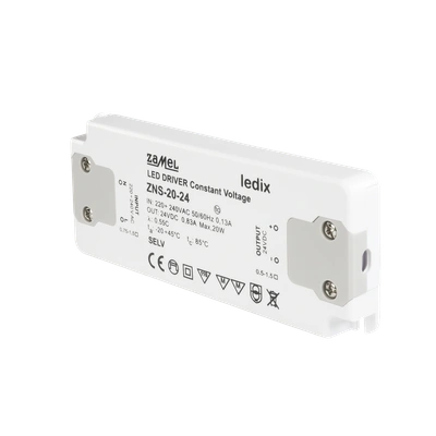 ZASILACZ LED SLIM 24V DC 20W   TYP: ZNS-20-24