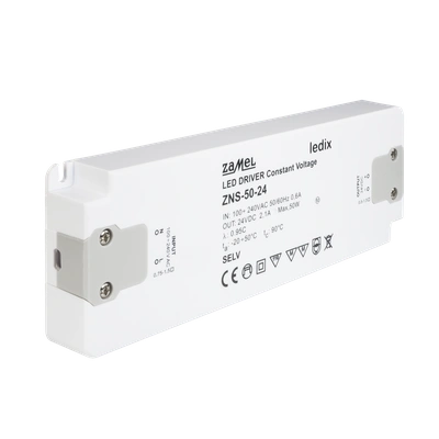 ZASILACZ LED SLIM 24V DC 50W   TYP: ZNS-50-24