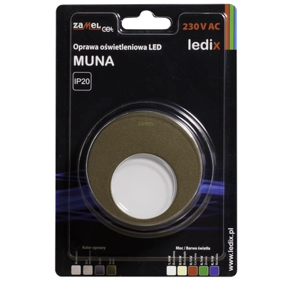 Oprawa LED MUNA PT 230V AC ZLO biała zimna  TYP: 02-221-41