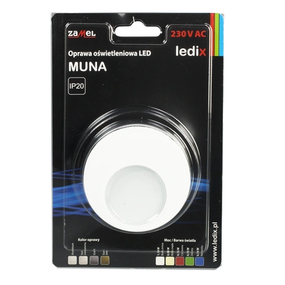Oprawa LED MUNA PT 230V AC BIA biała ciepła  TYP: 02-221-52