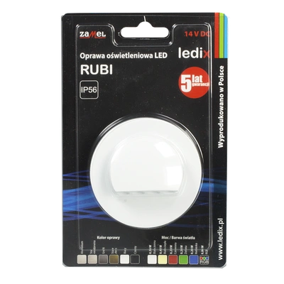 Oprawa LED RUBI z ramką NT 14V DC BIA RGB  TYP: 09-111-56
