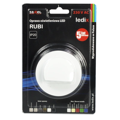 Oprawa LED RUBI PT 230V AC BIA biała zimna  TYP: 09-221-51