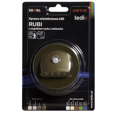 Oprawa LED RUBI PT 230V AC czujnik ZLO biała zimna TYP: 09-222-41