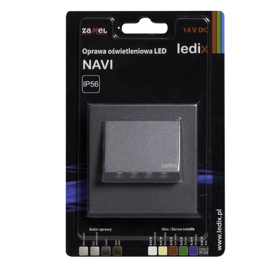 Oprawa LED NAVI z ramką PT 14V DC GRF czerwona  TYP: 11-211-33