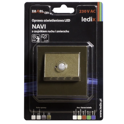 Oprawa LED NAVI PT 230V AC czujnik ZLO biała ciepła TYP: 11-222-42