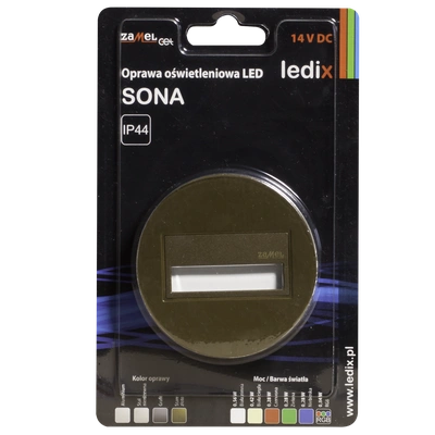 Oprawa LED SONA okrągła PT 14V DC ZLO biała zimna  TYP: 13-211-41