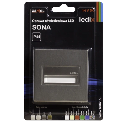 Oprawa LED SONA kwadratowa PT 14V DC STA biała ciepła  TYP: 14-211-22