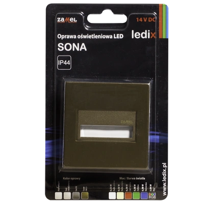 Oprawa LED SONA kwadratowa PT 14V DC ZLO biała ciepła  TYP: 14-211-42